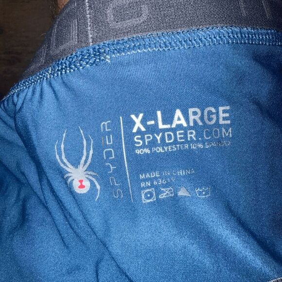 Spyder Men's Pair Of 2 Pull On Boxer Brief Army Green Blue Size XL - Picture 4 of 5